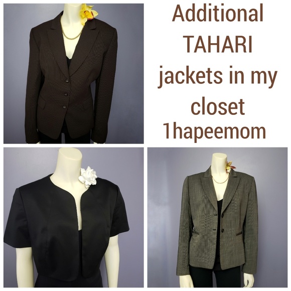 Tahari Blazer Pinstripe Pinstripe 3 Button - Picture 7 of 7